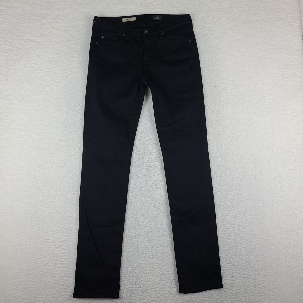 AG Adriano Goldschmied Jeans Womens 28x30 Black Wash The Stella Slim Straight